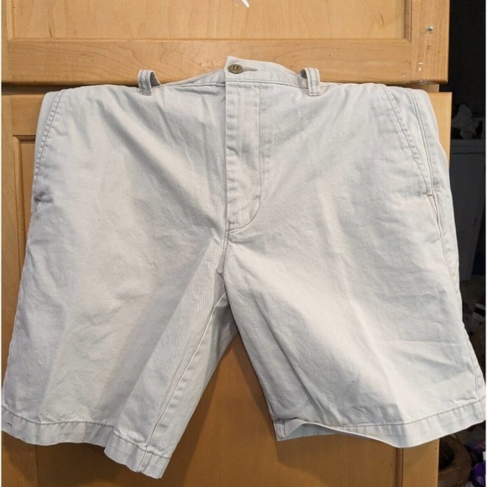 Eddie Bauer Outdoor Outfitter Cargo Short Hiking 100% Cotton Mens 34 White